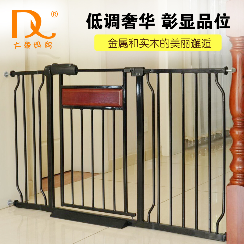 Dog fence pet isolation railing staircase solid wood fence dog fence wooden sliding door large and small dogs