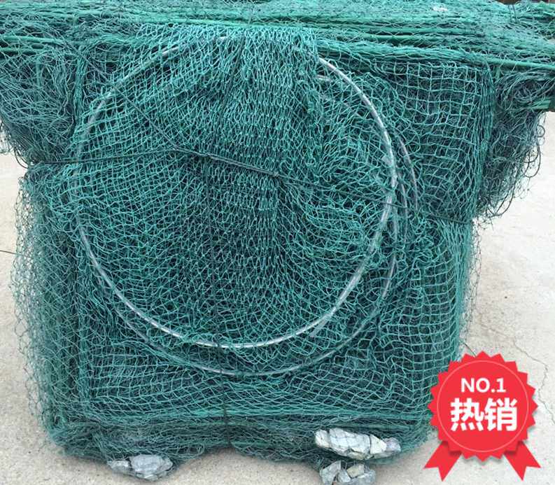 There are knots and no knots encrypted with fins shrimp cage shrimp net fishing net folding eel cage fish net fish net fish cage