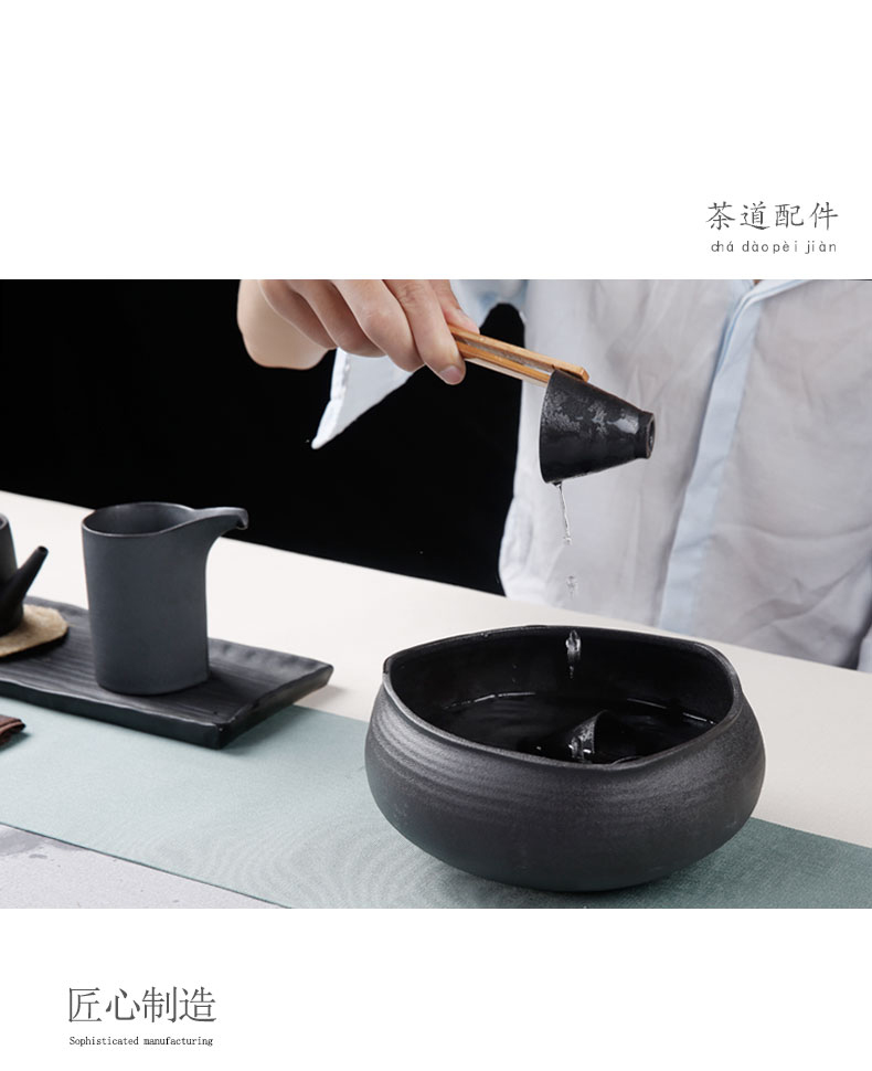 Porcelain heng tong coarse pottery triangle tea wash to ceramic wash bowl washing dishes kung fu tea accessories cup hot wash to the writing brush washer from cylinder