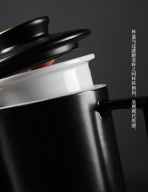 Mark cup of ceramic filter with cover glass tea cup personal kung fu tea cup master cup tea set