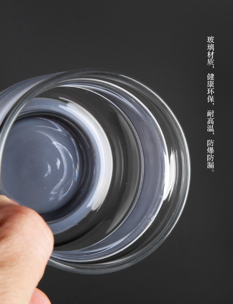 Glass crack cup portable package travel kung fu tea sets filtration separation of tea ceramic elegant Glass teapot