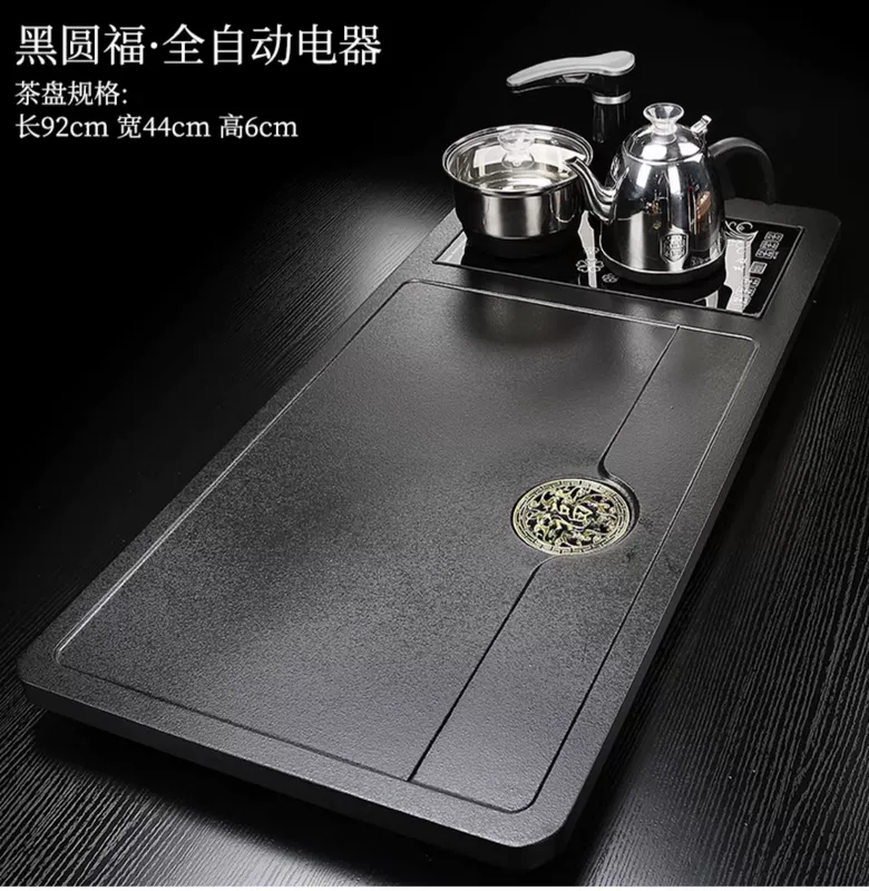 Bộ ấm trà, bàn trà gia đình, ấm đun nước, tất cả trong một, rót nước hoàn toàn tự động, bộ tách trà kung fu và bộ khay trà giá bàn trà điện