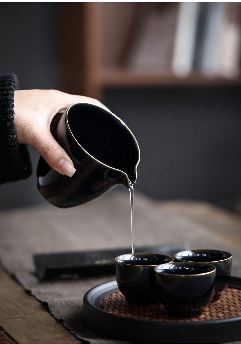Porcelain heng tong ji blue ceramic fair keller of tea sea single Japanese kung fu tea tea set points and CPU) accessories