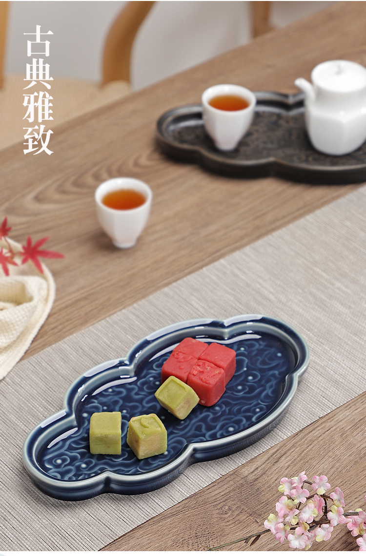 The creative move of household porcelain heng tong ceramic plate sitting room tea table of fruit snack dried fruit snacks basin type