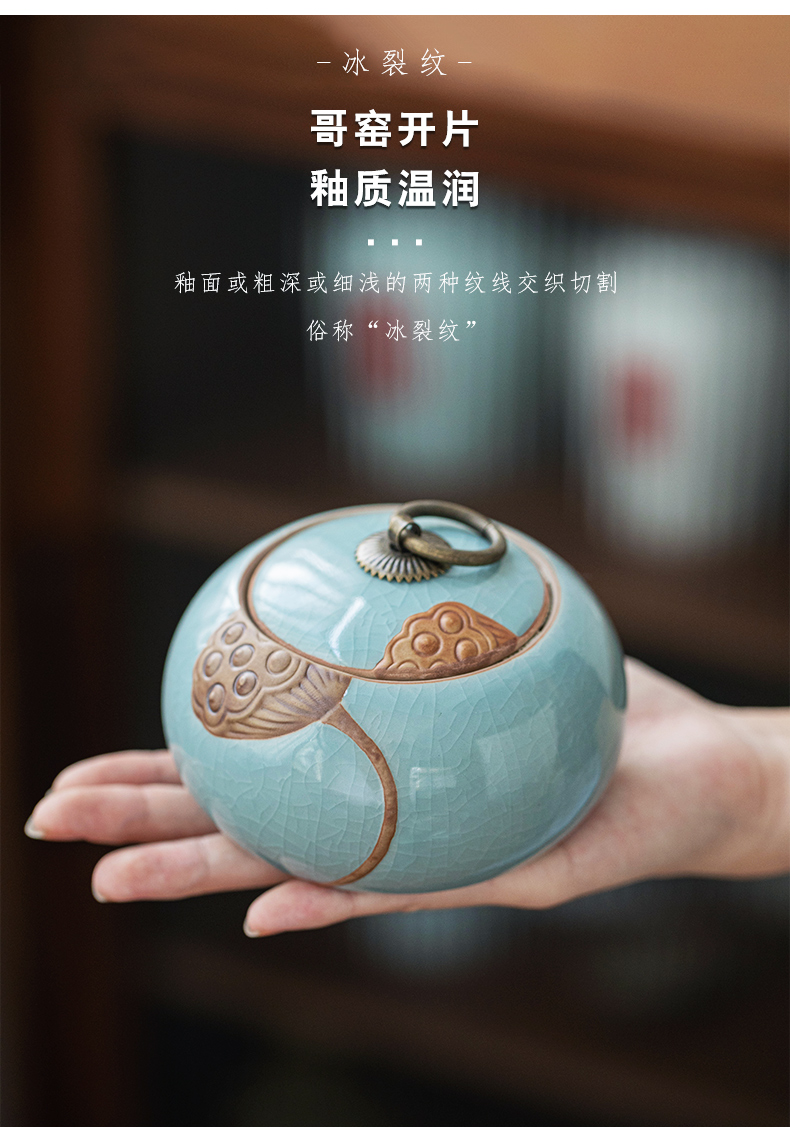 Constant cousin up porcelain ceramic tea pot of pu 'er tea, green tea sealed tank storage tank size box, tea POTS