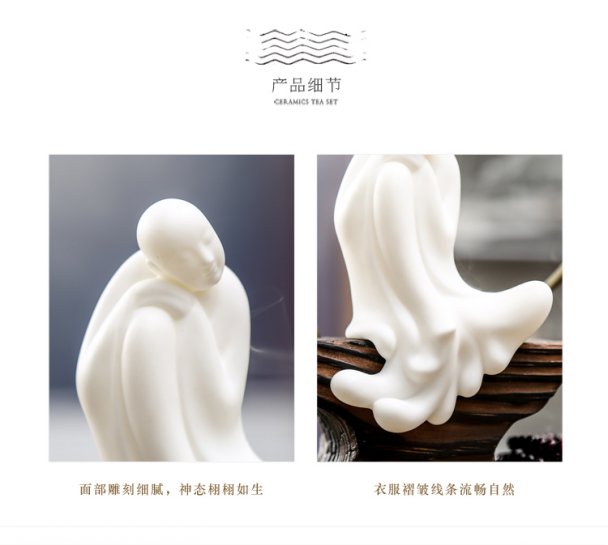 Chinese zen furnishing articles creative home desktop decoration ceramic Buddha sitting room porch corridor office soft outfit