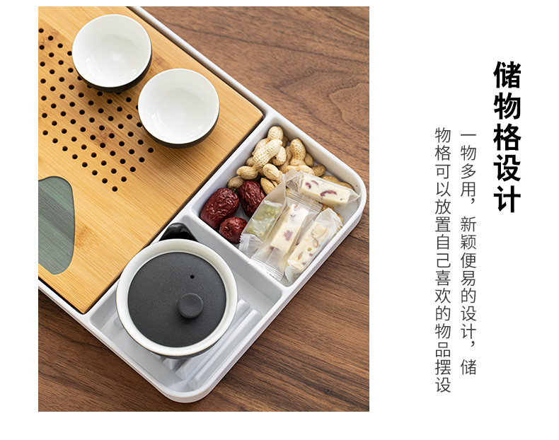 Japanese porcelain constant hall kung fu tea tea tray household water dried bamboo tray table little sitting room tea sea suits for