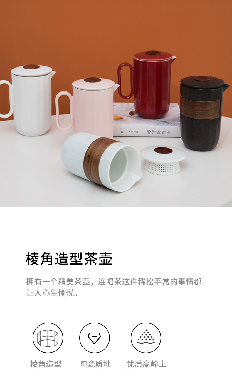 Porcelain ceramic teapot # constant filtering single pot of high - capacity kung fu tea set suit household contracted and I teapot