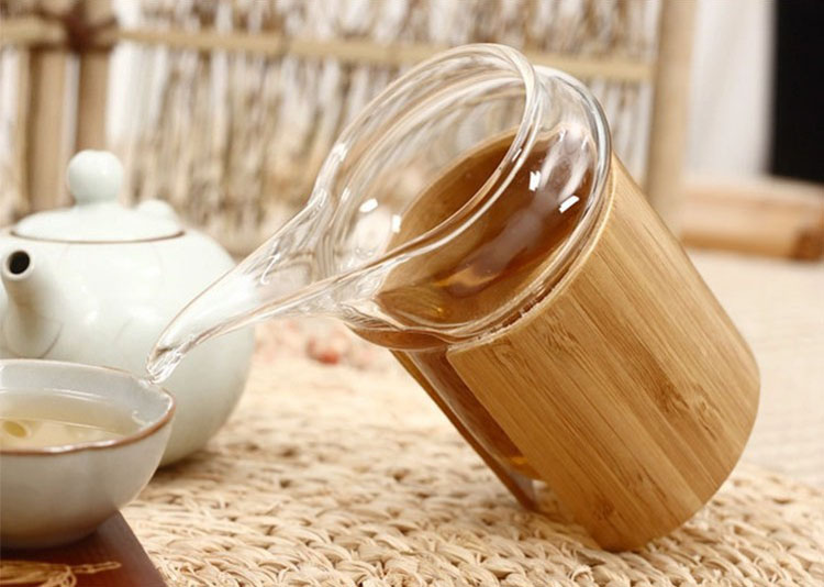 Porcelain constant fair hall thickening Pyrex chick tea bamboo sea set around the transparent points tea, kungfu tea accessories