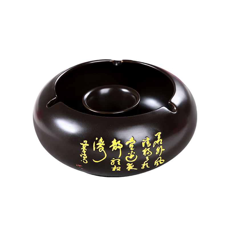 Porcelain heng tong ceramic ashtray creative move tang fly ash large home sitting room office tide ashtrays