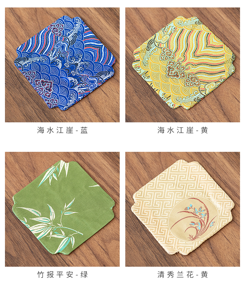 Cloth art porcelain constant hall brocade cup mat linen cotton teapoy flag against the hot insulation suction pot bearing pad tea accessories