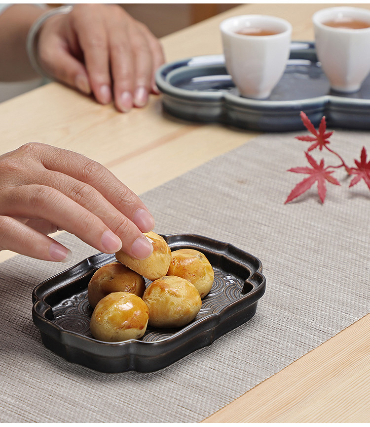 Porcelain ceramic fruit small disc of confectionery receive constant hall box of melon seeds modern tray dish of home sitting room tea table