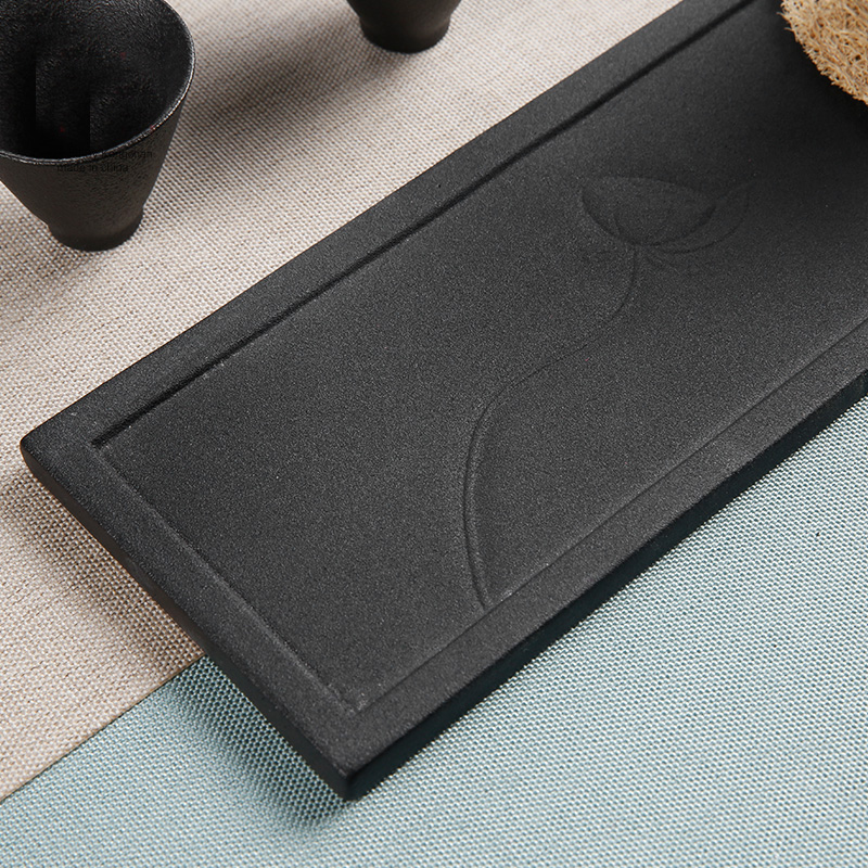 Zen coarse pottery lotus rhyme dry plate bearing archaize ceramic pot kung fu tea tea tray tea tray tea taking with zero