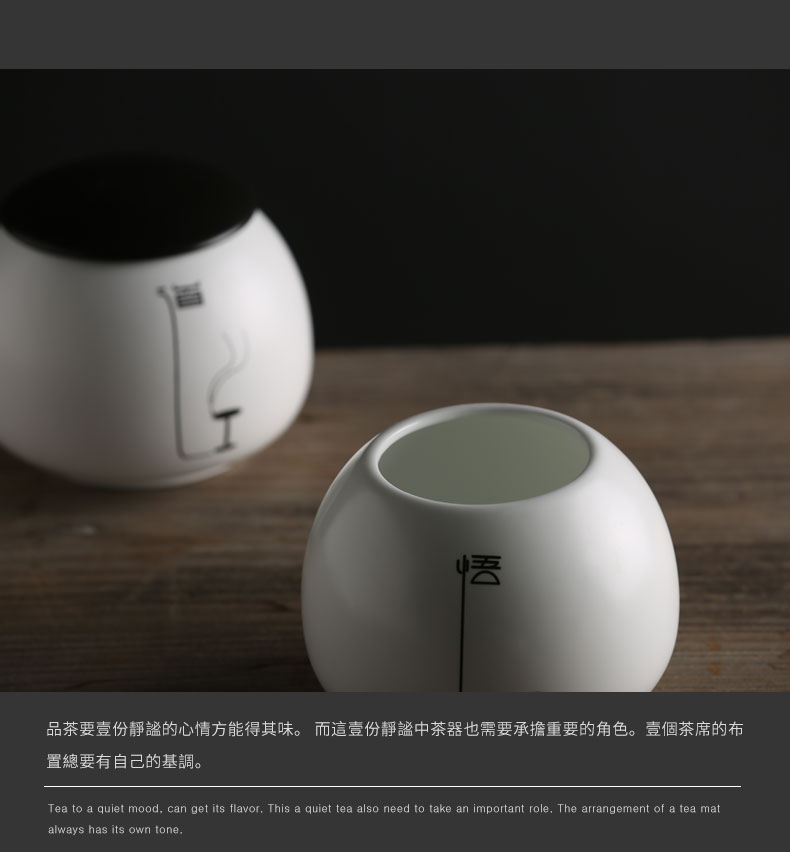 Porcelain heng tong caddy fixings ceramic seal tank storage tanks pu 'er tea, green tea POTS of tea packaging