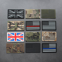 IR laser engraved reflective Velcro American flag morale medal British rice flag luminous magic chapter armband sticker