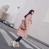 Chanel ca cao eo, áo khoác len, nữ, phần dài, phiên bản Hàn Quốc, 2018 mới dày, nhỏ, áo khoác len, nữ áo khoác dạ lông cừu nữ Accentuated eo áo