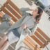 Chanel coco ulzzang áo khoác len nữ dày trong phần dài của phiên bản Hàn Quốc của mùa thu và mùa đông mẫu áo len nhỏ áo dạ dáng dài hàn quốc Áo Hàn Quốc