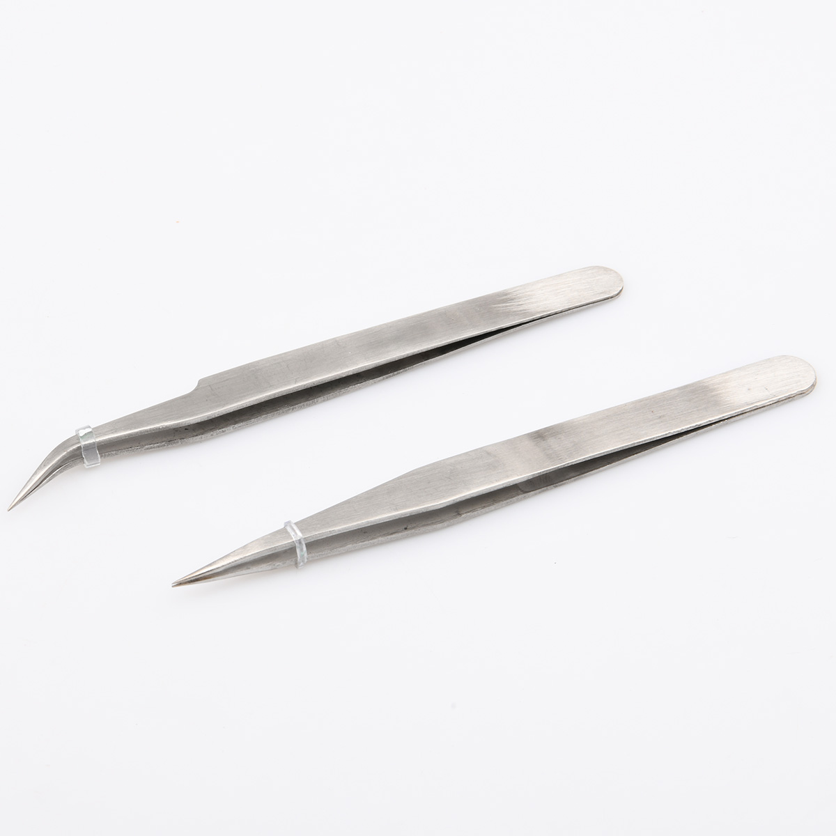 1 5mm silver stainless steel tweezers electronic tweezers sophisticated pointed elbow tip nozzle maintenance manual DIY small tool