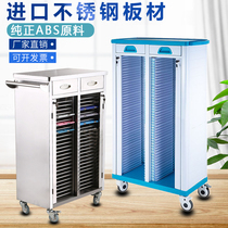 Medical ABS medical history car thickened stainless steel mobile with lock drawer medical case car medical case car file car