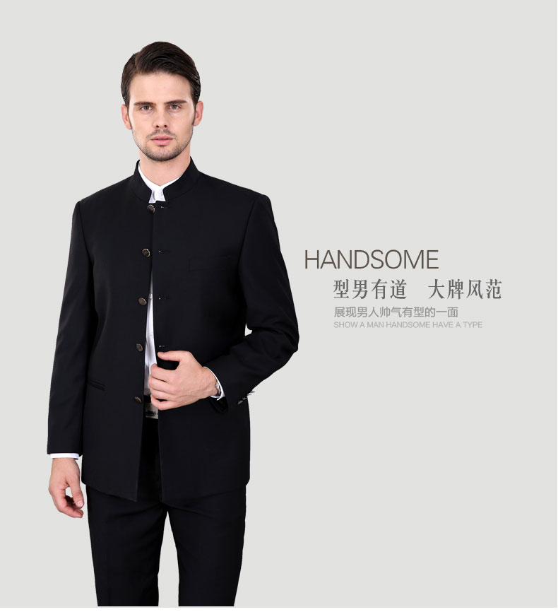 Trung niên nam áo dài phù hợp với áo khoác Trung Quốc đứng cổ áo phù hợp với quốc gia phù hợp với Tang phù hợp với quần áo của cha áo phông nam