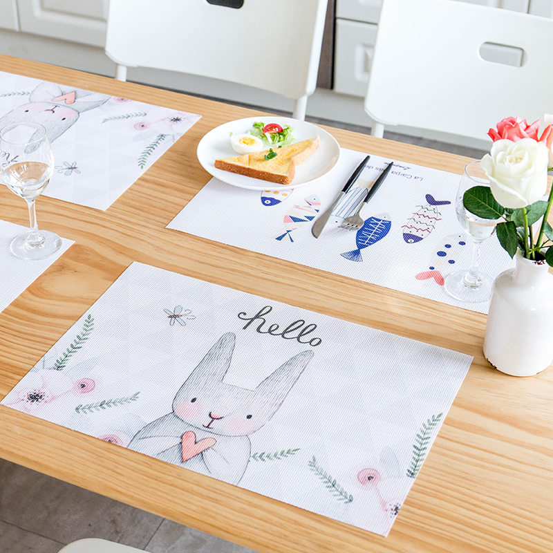Nordic ins Western table mat coaster insulation pad PVC table mat household anti-scalding mat European waterproof table mat