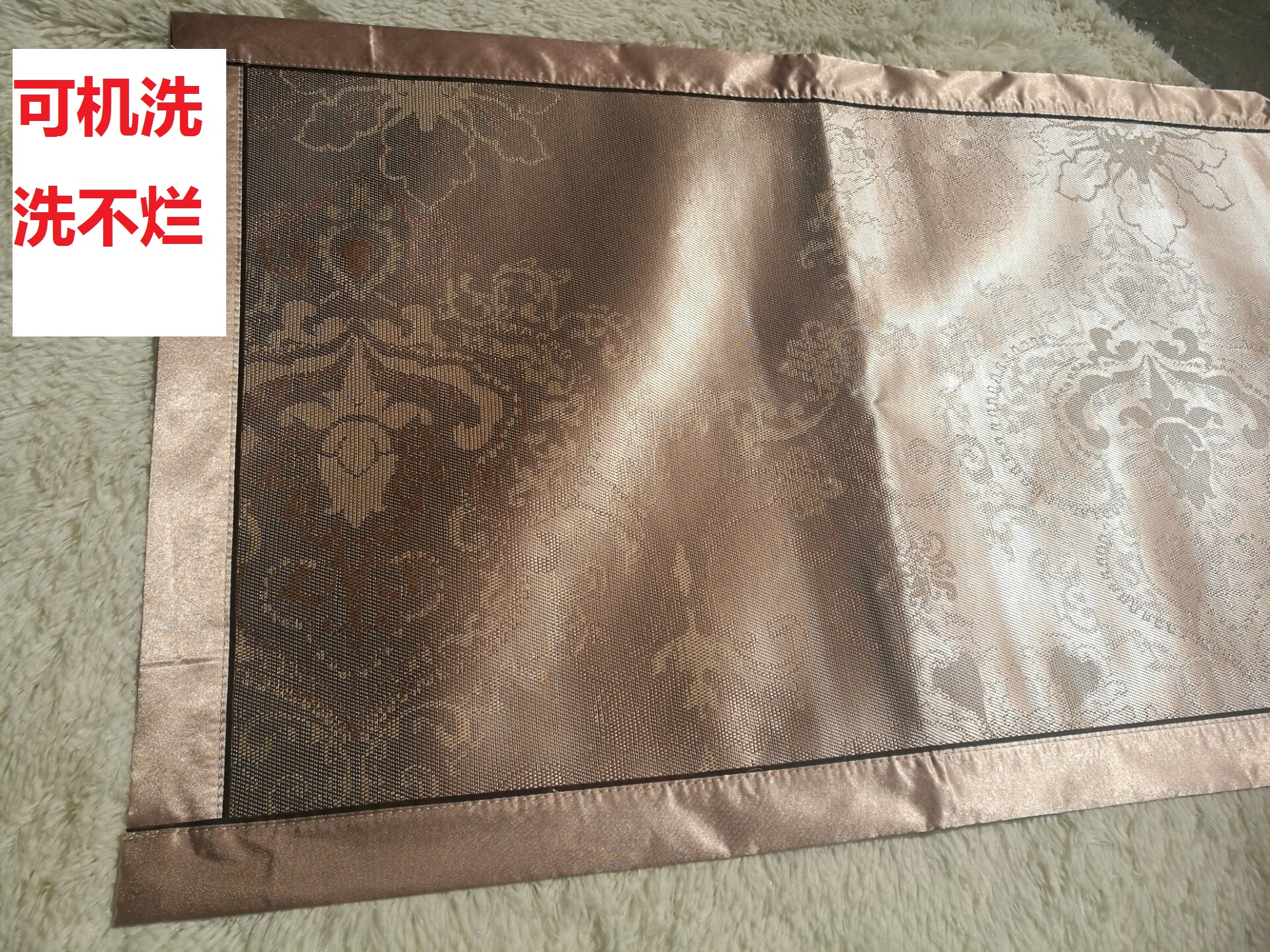 Ice silk mat pillowcase pillowcase double pillowcase long pillowcase rattan pillowcase 1 5 meters 1 2 meters machine wash not rotten