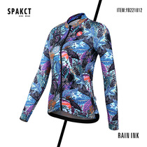 Spakct SPAC womens long-sleeved cycling clothes mountain road bike spring and summer womens bicycle clothing quick-drying rain ink