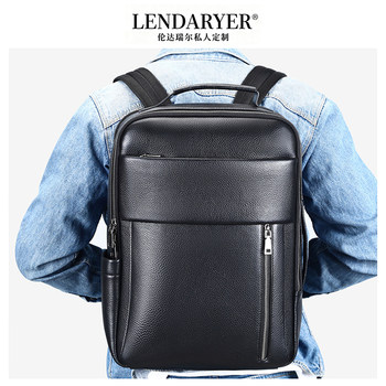 Lendaryer Business Backpack Men's New Classy Simple Large-Capacity Computer Bag Multi-Functional Commuter Backpack