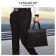 Lendaryer Briefcase Men's Classy Genuine Leather Horizontal Shoulder Bag Large Capacity Computer Bag Business Casual Handbag