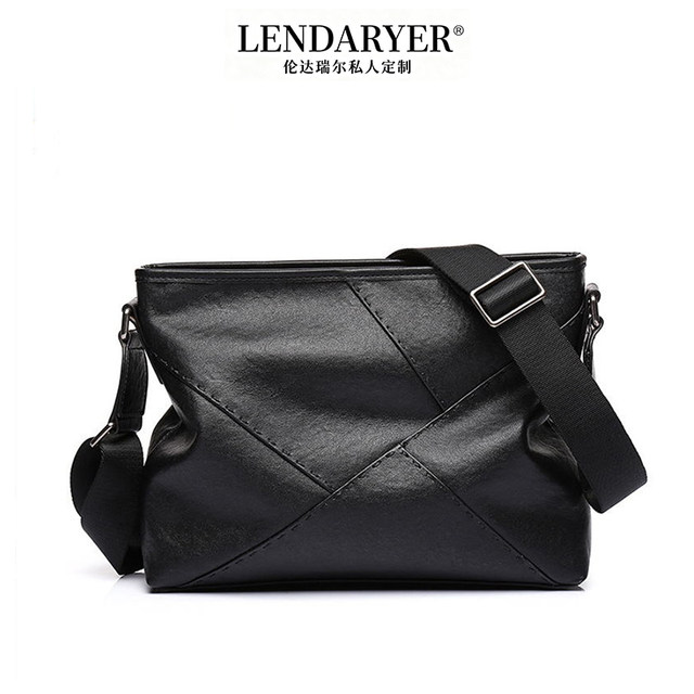 Lendaryer Single Shoulder Bag for Men, Genuine Leather, Classy Business Casual, Daily Multi-Functional, Large Capacity, Fashionable Crossbody Bag