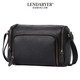 Lendaryer Shoulder Bag Men's New Classy Retro Handmade Cylindrical Horizontal Crossbody Bag Large Capacity Handbag