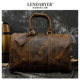 Lendaryer Travel Bag Men's Crazy Horse Leather Retro Handbag Large Capacity Sports Fitness Bag Universal Shoulder Bag