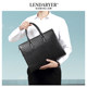 Lendaryer Briefcase Men's Genuine Leather Business Casual Large-Capacity Computer Bag Travel Portable Simple Handbag