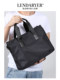Lendaryer Simple Briefcase Men's Handbag Oxford Cloth Business Casual Computer Bag Work and Commuting Bag