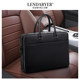 Lendaryer Briefcase Men's Light Luxury Cowhide High-End Horizontal Shoulder Bag Business Travel Large Capacity Handbag