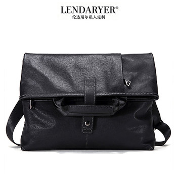 Lendaryer Shoulder Bag Men's New Style Accessible Luxury Casual Crossbody Bag Horizontal Style Large Capacity Travel Work Clothing Handbag