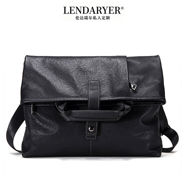Lendaryer Shoulder Bag Men's New Style Accessible Luxury Casual Crossbody Bag Horizontal Style Large Capacity Travel Work Clothing Handbag