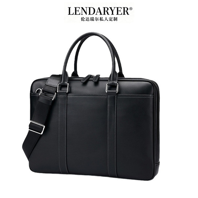 LENDARYER briefcase men's high-end simple travel commuter hand computer bag casual large-capacity handbag
