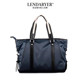 Lendaryer Briefcase Men's Waterproof Nylon with Leather Travel Business Oxford Cloth Casual Men's Bag Handbag