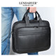 Lendaryer Briefcase Men's New Classy Large-Capacity Backpack Single Shoulder Crossbody Lychee Pattern Business Handbag