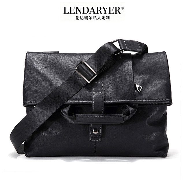 Lendaryer Shoulder Bag Men's New Style Accessible Luxury Casual Crossbody Bag Horizontal Style Large Capacity Travel Work Clothing Handbag