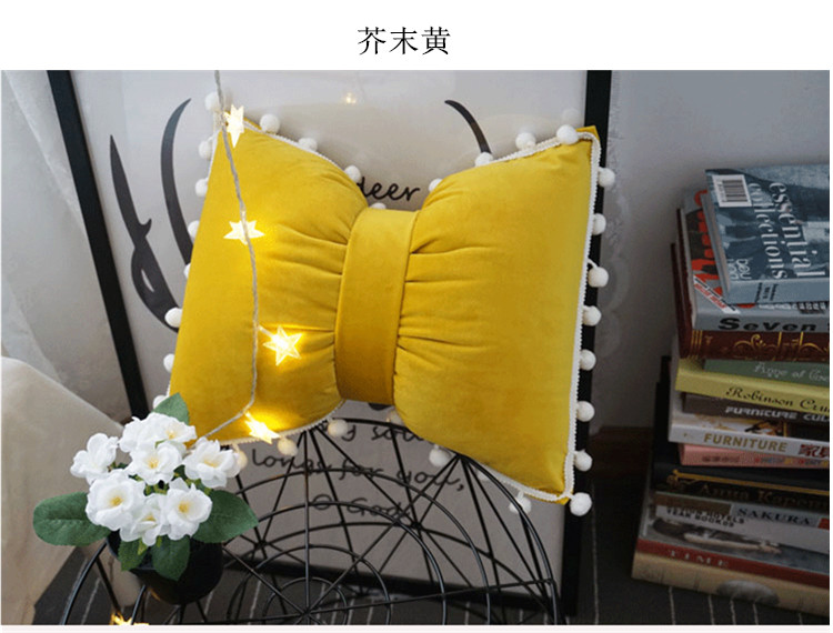 Ins net gối thắt lưng màu đỏ Xe hơi Bắc Âu đệm giường bên trong sọc bi bóng cung gối chăn kép sử dụng - Trở lại đệm / Bolsters gối lót lưng ghế văn phòng