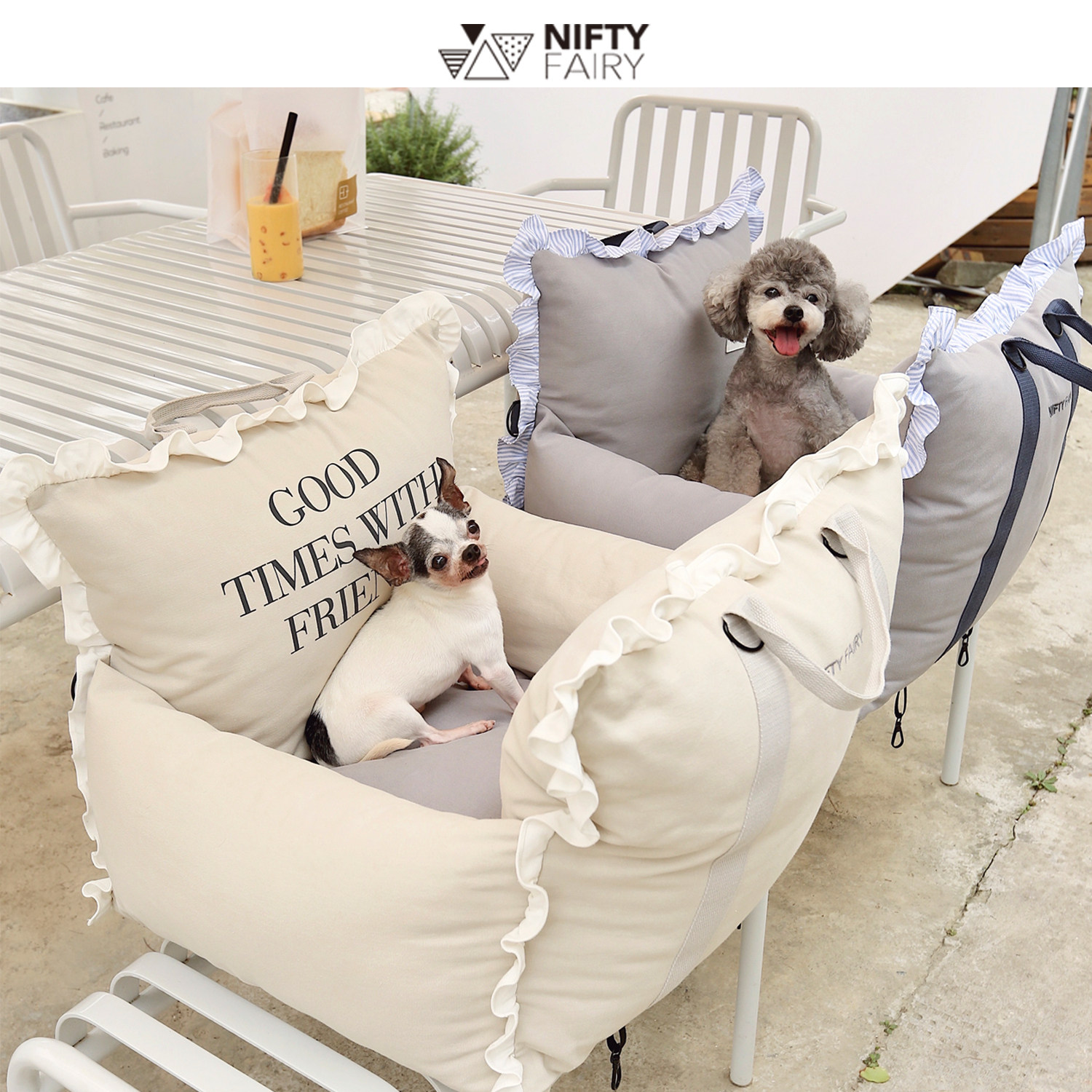 Minan original four seasons car kennel car safety seat net red INS cute Korean small dog co-driver