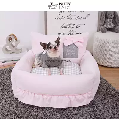 Minan NF autumn and winter dog kennel cat nest Net red removable wash INS South Korea imported fabric small dog Dadi