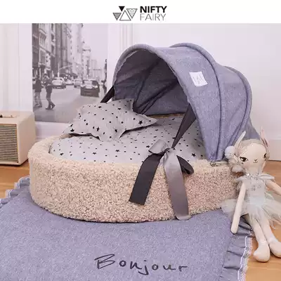 Minan NF pet cradle autumn and winter removable washable kennel cat den dog bed cute princess INS Wind Teddy small dog