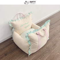 Minem Original On-board Dog Kennel Full Removable Wash Car Safety Seat Net Red INS South Korea Small Dog Co-driver