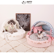  Minan NF pet cradle Four seasons detachable and washable kennel cat litter dog bed cute net celebrity INS wind Teddy small dog
