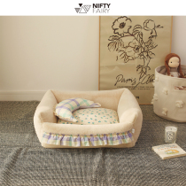 Minem Fluff Dog Nest Cat Nest Autumn Winter Warm Washable Dog Bed INS Malzischai Dog Small Dog Teddy