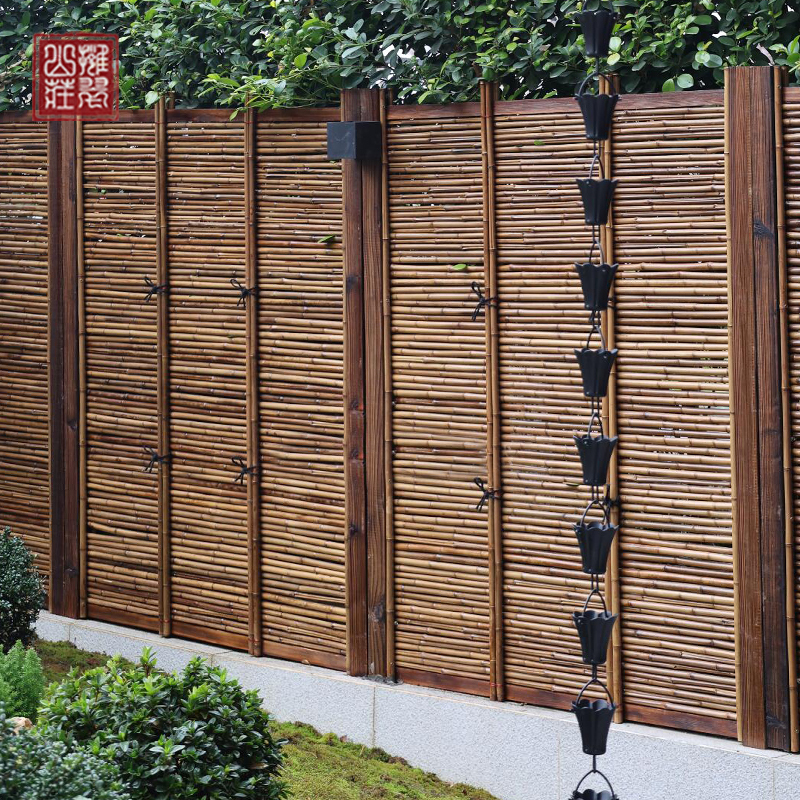 Courtyard Homestay Renovation with Chinese-Style Wooden Frame Screens, Bamboo Fences, Garden Bamboo Walls, Customizable Sizes, Factory Direct Sales