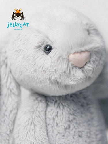 Jellycat, застенчивый серебряный плюшевый кролик, успокаивающая кукла, Великобритания, подарок на день рождения
